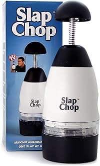 Original Slap Chop Slicer Chopper with Stainless Steel Blades & Butterfly Opening for Easy Cleaning - Vegetable Chopper Gadget, Mini Chopper for Salads - Kitchen Accessory