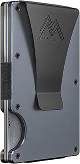 Minimalist Wallet for Men & Women - Slim RFID Wallet, Scratch Resistant, Credit Card Holder & Money Clip, Easily Removable Money & Cards, (Gunmetal Titanium)