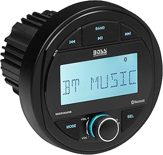 MGR300B Marine Boat Stereo Gauge Receiver - Bluetooth, No CD DVD Player, AM/FM Radio, IPX5 Weatherproof, USB, MP3