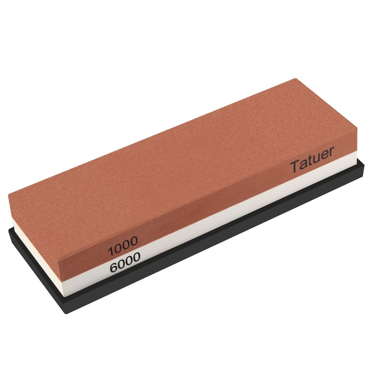 Whetstone, Tatuer Sharpening Stone Professional Premium Knife Sharpener 2 Side 1000/6000 Grit with Non-Slip Rubber Base for Kitchen