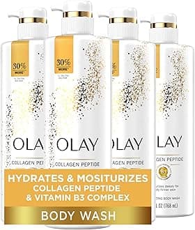 Olay Cleansing & Firming Body Wash with Vitamin B3 and Collagen, 26 fl oz (Pack of 4)