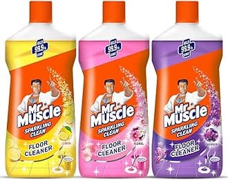Mr. Muscle Floor Cleaner Liquid, Citrus + Floral + Lavender, (1000ml x 3)