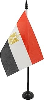 AZ FLAG Egypt Table Flag 15 x 10 cm – Small Egyptian Office Flags 10 x 15 cm