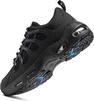 LARNMERN Non Slip Work Shoes for Men Air Cushion Sneakers Zapatos Restaurante Trabajo Casual Walking Chef Kitchen Wide Width