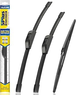 5 PLUS® Silicone Windshield Wipers Replacement for 2004 2005 2006 2007 2008 2009 Toyota Prius Wiper Blades(Set of 3),Automotive Replacement Windshield Wiper Blades For My Car-26"/18"/16"