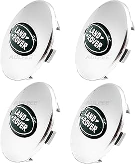 Wheel Hub Center Cap Center Logo Emblem Hub Cover 62mm ABS Material Compatible with Land R0ver Accessories (LR Chrome Green)