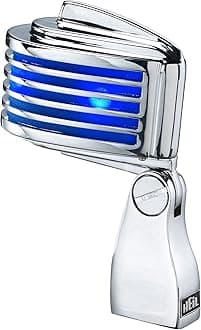 HEiL sound FIN-B CHROME MIC WITH BLUE LED MIC