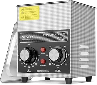 VEVOR 2L Ultrasonic Cleaner with Heater Timer & Basket, Professional Digital Sonic Cavitation Machine, 60W Cleaning Machine for Watch Instruments, Glasses, Coin, Metal Parts, Tool