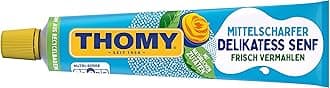 THOMY Delikatess Senf Mittelscharf (Medium Hot Mustard) in Tube - 200 ml