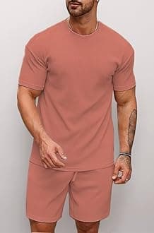 SMOWKLY Men's Premium Cotton Blend Pyjama Set || Stylish Round Neck T-Shirt and Shorts || Casual Night Suit Wear Set for Man