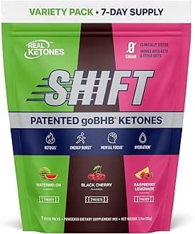 BHB Exogenous Ketones Drink Mix Packets Keto Electrolytes Powder Packets No Sugar with 4 Main Fasting Electrolytes Plus Hydrating Patented Keto BHB - 7 Count Variety Pack