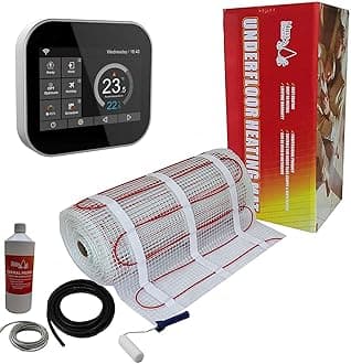 Electric Underfloor Heating kit 150w - 12.0m2 - Black Smart WiFi Thermostat