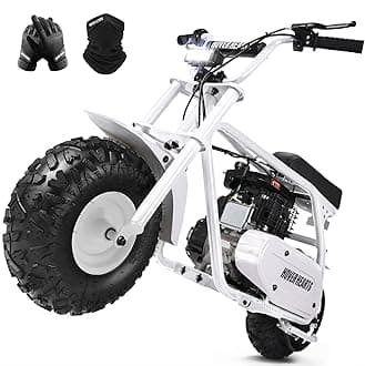 Mini Bike, Gas Dirt Bike, Minibike, Hoverheart Gas Powered Mini Bikes for Adults, 99cc-4 Stroke Pit Bikes with Led, Dirtbike Motorcycle Max Load 200 Lbs
