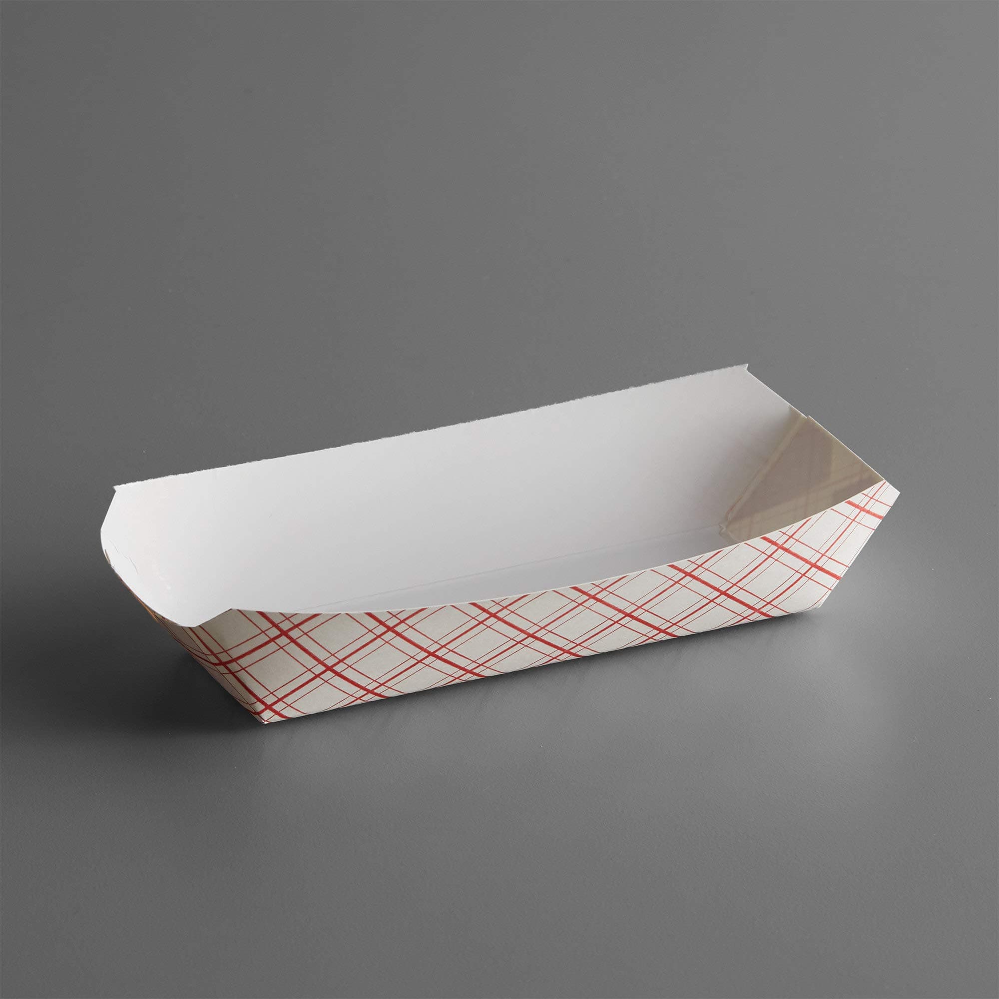 Perfect Stix 7" Red Checker Paper Hot Dog Trays- Pack of 100ct