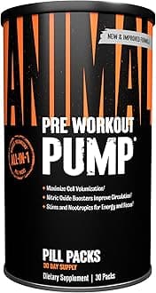 Pump Pre-Workout Supplement – for Energy, Focus and Muscle Volumizing, with Nitric Oxide Boosters Including Stims and Nootropics, Creatine, and Ultimate Pump Enhancer, 30 Packs