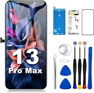 for iPhone 13 Pro Max Screen Replacement Kit 6.7 inch, Full HD LCD Display 3D Touch Screen Digitizer Full Assembly + Repair Tools.Compatibility A2484, A2641, A2644, A2645, A2643