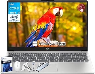 HP 15.6" Touchscreen Laptop for Student & Business, Microsoft Office Lifetime License, Intel 13th Gen Core i3-1315U, 32 GB RAM, 2 TB SSD, Intel UHD Graphics, Fast Charge, HD Camera, Windows 11 Pro