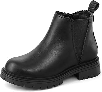 Girls Ankle Boots with Side Zipper Chelsea Booties Lug Sole (Toddler/Little Kids/Big Kids)