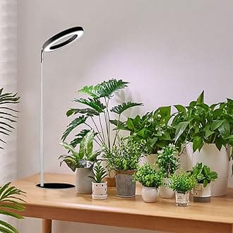 yadoker Plant Grow Light for Indoor Plant,Desk LED Grow Light,Height Adjustable,Automatic Timer with 8/12/16 Hours,10-Level Brightness,Ideal for Small Plant Grow