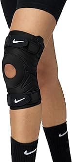 NIKE PRO OPEN KNEE STRAP SLEEVE BLACK/WHITE S