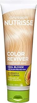 Hair Color Nutrisse Color Reviver 5 MIN Color Mask, Cool Blonde for Color Treated Hair to Nourish & Fights Brass (For Cool and Ash Blondes), 4.2 Fl Oz, 2 Count (Packaging May Vary)