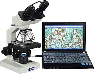 XM82ESC02 40X-2000X Digital Lab LED Binocular Compound Microscope with Double Layer Mechanical Stage and USB Digital Camera