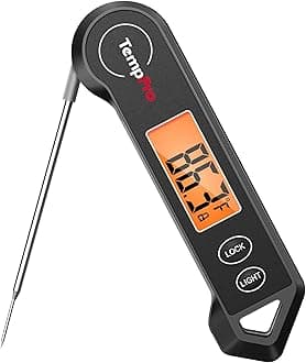 TempPro TP19H Waterproof Digital Meat Thermometer with Ambidextrous Backlit and Motion Sensing Cooking Food Thermometer for BBQ Grill Smoker Oil Fry Candy Thermometer (Previously ThermoPro)
