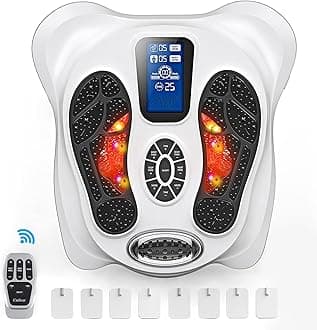 CRELIVER Foot Circulation Plus EMS & TENS Nerve Muscle Massager, Electric Stimulator Improves Blood Flow, Relieves Body Pains, Neuropathy (FSA or HSA Eligible)