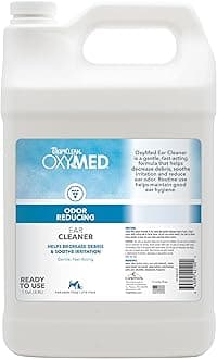 TropiClean Oxymed Cat & Dog Ear Cleaner Solution | Care Solution for Pet Ears | Suitable for Dogs & Cats | 1 Gallon