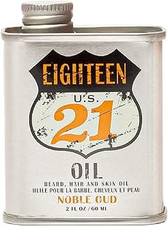 18.21 Man Made Hair, Skin & Beard Oil for Men, 4 Scents - Non-Greasy, Conditioning Balm with Castor Seed, Jojoba, and Argan Oils - Premium Tattoo and Mustache Care Products