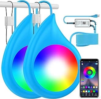 LyLmLe LED Pool Lights, 50W Double Light for Giant Pool with 26ft Cord for Each Light, 2000lm, 12V Smart Magnetic Lamp with APP Control, IP68 Waterproof Nicheless Lights for Inground Aboveground Pools