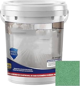 Epoxy Colored Sand Floor Paint, High Gloss Marble Effect Garage Coating, Waterproof & Non-Slip Self-Leveling Epoxy Floor Coating (Brilliant Green)