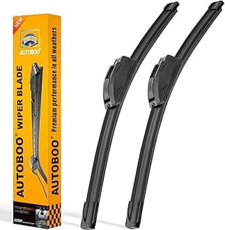 AUTOBOO 24" and 22" Windshield Wipers Blades (Pack Of 2),OEM Quality Premium All-Seasons Wiper blades,Stable and Quiet Armor wiper blades