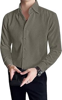 GRECIILOOKS Men Solid Regular Fit Casual Shirt
