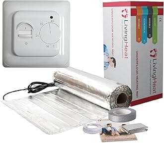 Underfloor Heating Kit for Under Laminate & Wood Floors, Electric 150w /m² with M1 Manual Thermostat, 16/m²