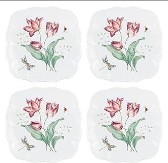 Lenox894308 Butterfly Meadow Square 4-Piece Accent Plates
