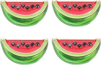 Watermelon Brooch Pin Set 4-Pack for Women Cute Fruit Scarf Clips Sweater Cardigan Collar Clip Lapel Badge Accessories