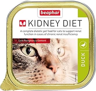 Kidney Diet Food for Cats 100g – Tasty Duck Flavour – Complete Dietetic Food for Cats with Chronic Renal Insufficiency – Restricted Level of Protein – Low Phosphorus Content