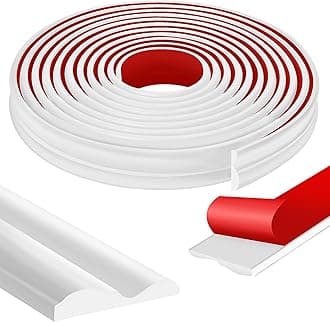 moonoom 20 Ft x 1.6''Wall Decoration Molding Trim,Self-Adhesive 3D Chair Rail Panel Molding, Flexible DIY Wall Trim for Walls Mirror Window Frame and Home Decoration