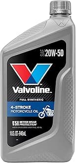 Valvoline 4-Stroke Motorcycle Full Synthetic 20W-50 Motor Oil 1 Quart