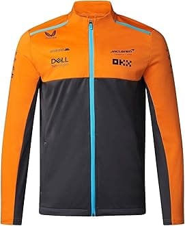 McLaren Formula One Team - Official 2023 Formula 1 Merchandise - Replica Team Softshell Jacket - Phantom/Papaya - Men's