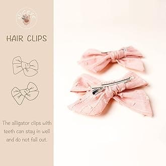24 PCS Baby Girls Hair Clips Set,Hair Bows Barrettes Handmade Accessories Alligator Clip for Babies Infant Toddlers Little Kids Teens