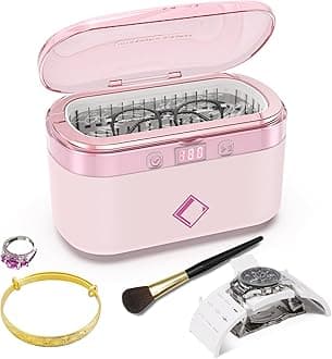 LifeBasis Ultrasonic Cleaning Machine, Eyeglass Cleaning Machine, Ultrasonic Cleaner for Small Households, Improved Strong Vibration, Denture Cleaning Machine, 16.9 fl oz (500 ml), Eyeglass Cleaning