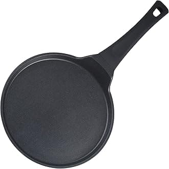 S·KITCHN Nonstick Crepe Pan, Skillet Pan for Dosa Tawa Omelette Tortillas Crispy Pancake, Griddle Pancake Pan, PFOA FREE and Induction Compatible - 10IN