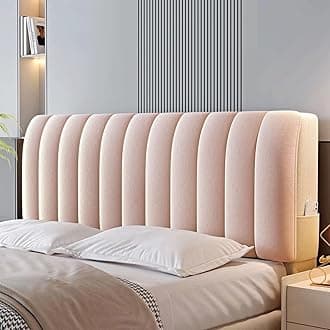 Crystal Velvet Bed Headboard Covers - Plush Upholstered Stretch Bed Head Cover - Dustproof Protector for Bedroom Décor (150cm, Pink)