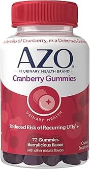 Cranberry Urinary Tract Health Gummies Dietary Supplement, 2 Gummies = 1 Glass of Cranberry Juice, Helps Cleanse & Protect, Natural Berrylicious Flavor, Non-GMO, 72 Gummies