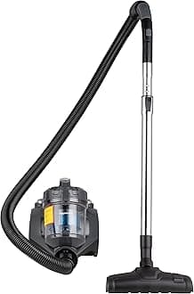 Cylinder Bagless Vacuum Cleaner with HEPA filter for Hardfloor, Carpet & Car, Compact & Lightweight, 700W, 1.5L, Black