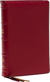 NKJV, Thinline Reference Bible, Large Print, Red Premium Goatskin Leather, Premier Collection, Comfort Print: Holy Bible, New King James Version