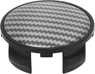 1 Pc Wheel Center Caps Hub Caps Rim Center Caps OD: 62mm/2.44" Universal Plastic Black for Toyota for Honda with Black Carbon Fiber Pattern Sticker
