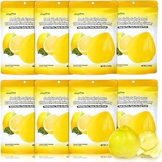 Christmas Peelable Gummy VC Lemon Candy – Individually Wrapped Tropical Peeling Gummies Variety Pack, Low Sugar & Low Calorie, Perfect Stocking Stuffers & Christmas Gifts, Resealable Snacks (Pack of 8, 25.4oz, Sour Lemon)